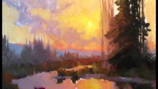 Becky Joy Fine Art Sunset and Water oil painting demo [upl. by Aer]