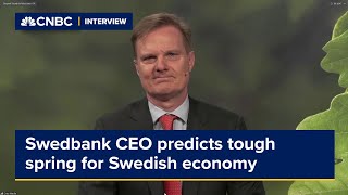 Swedbank CEO predicts tough spring for Swedish economy [upl. by Otrepur]