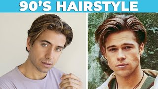 90s VINTAGE HAIRSTYLE Curtains  Middle Part Mens Haircut  Alex Costa [upl. by Aurelia]