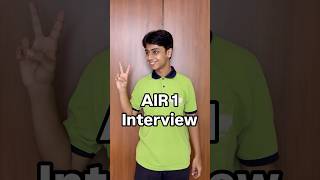 AIR 1 INTERVIEW jee jeemains jeeadvanced iit nit college student allen nishantjindal [upl. by Regdor]