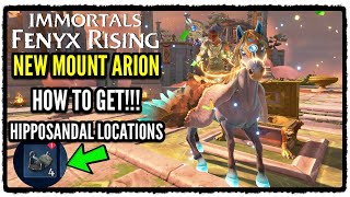 How to Get New Mount ARION in A New God DLC Hipposandal Locations Immortals Fenyx Rising [upl. by Coster899]