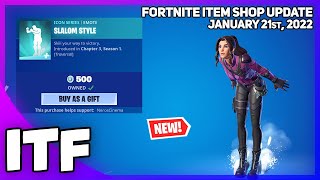 Fortnite Item Shop NEW SLALOM STYLE EMOTE January 21st 2022 Fortnite Battle Royale [upl. by Ymeon345]