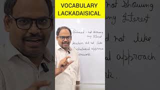 💯🔥LACKADAISICAL meaning within seconds 🔥💯 englishlanguage education exam shorts puneetjainsir [upl. by Marieann]