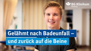 Gelähmt nach Badeunfall – und zurück auf die Beine  BG Klinikum Hamburg [upl. by Atyekram]