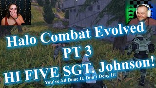 Halo Combat Evolved  Pt 3  HI FIVE SGT Johnson [upl. by Aihtnys]