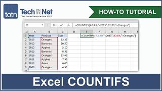 How to use the COUNTIFS function in Excel [upl. by Ecnarrat854]