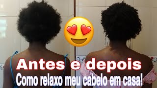 Relaxei meu cabelo em casa com cálcio e oil Salon line [upl. by Francois]