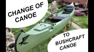 The rebirth of an old canoe into a tactical canoe for nature  bushcraft  camping survival mode [upl. by Oeram]