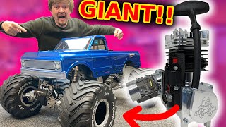 Worlds Biggest RC Car gets Biggest Engine 6x power [upl. by Akeret]