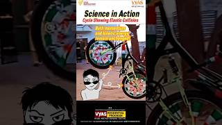 science in action cycle showing elastic collision yt viralvideo shorts [upl. by Reham]