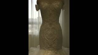 wedding dress with beautiful swarovski wedding dress supplier amanda novias [upl. by Ellehcim]