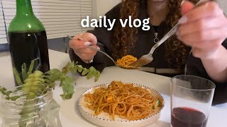 making the most of days 🍝 cute kitty wall calendar spaghetti harvesting greens at garden  vlog [upl. by Buonomo]