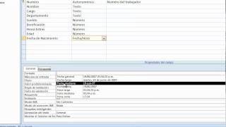 Curso Access 2007  Estructura de Tabla [upl. by Novad394]