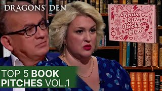 Top 5 Book Related Pitches In The Den  Vol1  COMPILATION  Dragons Den [upl. by Euqinna]