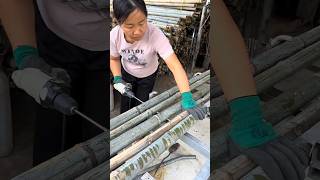 Making Bamboo Raft craft woodworking creativity [upl. by Hairej611]