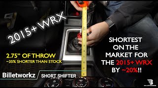 Billetworkz  Comparing our 2015 WRX Short Throw Shifter to Others  Which has the shortest throws [upl. by Aitnahs]