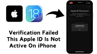 How to Fix Verification FailedThis Apple ID Is Not Active On iPhone [upl. by Faden]