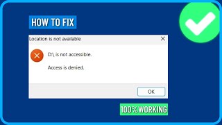 How to Fix Drive is Not Accessible Access Denied Error in Windows 111087 [upl. by Cormac]