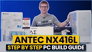 Antec NX416L Build  Step by Step Guide  All White PC with Gigabyte Aorus Components [upl. by Maro]