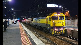 19 MINUTES OF AUSTRALIAN TRAINS  Night Broadmeadows Station [upl. by Nollek]