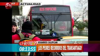 Estos son los peores recorridos del Transantiago  Matinal de CHV [upl. by Aisital]