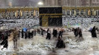 Holy City Cries Heavy rain hits Mecca causing floods Saudi Arabia Makkah floods today [upl. by Coppins]