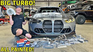 Rebuilding A Wrecked 2023 BMW M3 Part 4 [upl. by Adnole]