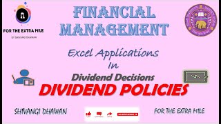 Dividend Policies  Excel Applications [upl. by Patience]