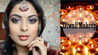 Diwali Makeup  Cranberry Smokey Eyes for Indian Festival  Indian makeup tutorial [upl. by Mallin]