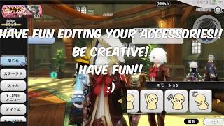 Alchemia Story アルケミアストーリー How to EditCustomize Your Avatar Accesory [upl. by Namus140]