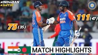 India vs Bangladesh 3rd T20 Highlights 2024  India vs Bangladesh  IND vs BAN 3rd T20 Highlights [upl. by Kallick]