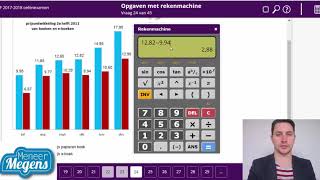 Examentraining Rekenen 3F 1718 Deel 4 vraag 22 tm 25 [upl. by Starla]