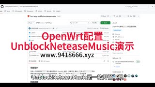 OpenWrt配置UnblockNeteaseMusic演示 [upl. by Urata]