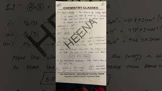 chemicalbonding bondparameters bondenergy neet ytshorts [upl. by Cassiani566]