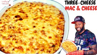 THREE CHEESE MACARONI AND CHEESE CHEDDARGRUYEREFONTINA CHEESE SAUCE RECIPE 2020  EASY  homemade [upl. by Hesper801]