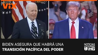 Expectativas sobre la transición entre Trump y Biden  Noticia Univision 247 7 de noviembre [upl. by Annah774]