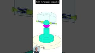 Quick clamp release mechanism autocad engineering mechanism machine mechanical 3d solidworks [upl. by Jeffery611]