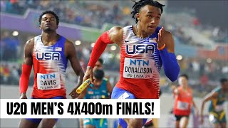 Mens 4x400m Relay FINALS  U20 World Athletics Championship Lima 2024 [upl. by Nerrad329]