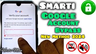 Smarti FRP Bypass  Google Account Bypass New Method 2024 [upl. by Gerrard]