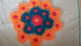 How to make a tablecloth with flower design🌸 [upl. by Aiyn]