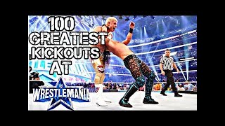 WWE 100 Greatest kickouts at Wrestlemania  World Wrestling Entertainment  DriveMeCrazy [upl. by Ahsenor]