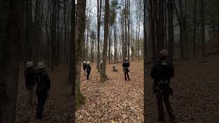 Flying Squirrel Challenge at Miraval Berkshires🌲 adventure tree woods adrenalinerush fall [upl. by Onin]