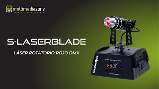 SLASERBLADE  Láser Rotatorio Rojo DMX SCHALTER [upl. by Sukcirdor]