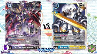 DIGIMON TCG FINAL local match DexDorugoramon Black vs AncientGarurumon Blue  OOPS [upl. by Hamner685]