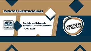 Sorteio Bolsa de Estudo  Curso de Extensão em Recursos Cíveis [upl. by Runkle]