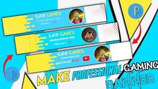 gaming banner kaise banaen youtube  how to make gaming banner in pixellab [upl. by Rachael544]