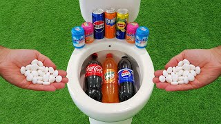 Big Coca Cola Yedigün Pepsi Mentos VS Popular Sodas  Fanta Lipton and Mentos in the toilet [upl. by Brightman]