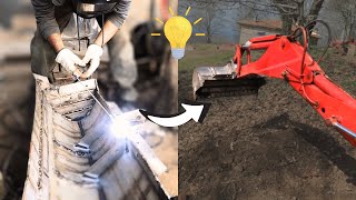 Building a 80 cm bucket for the backhoe [upl. by Ejroj314]