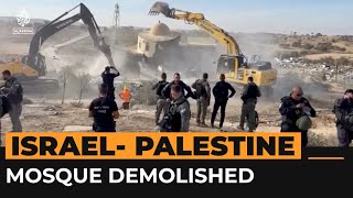 Israeli forces demolish mosque in Negev  AJshorts [upl. by Ahsemal17]