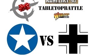 Konflikt 47 battle report 3  US vs GER 750pts Coyote vs Totenkorps on Pedion terrain [upl. by Llevra]